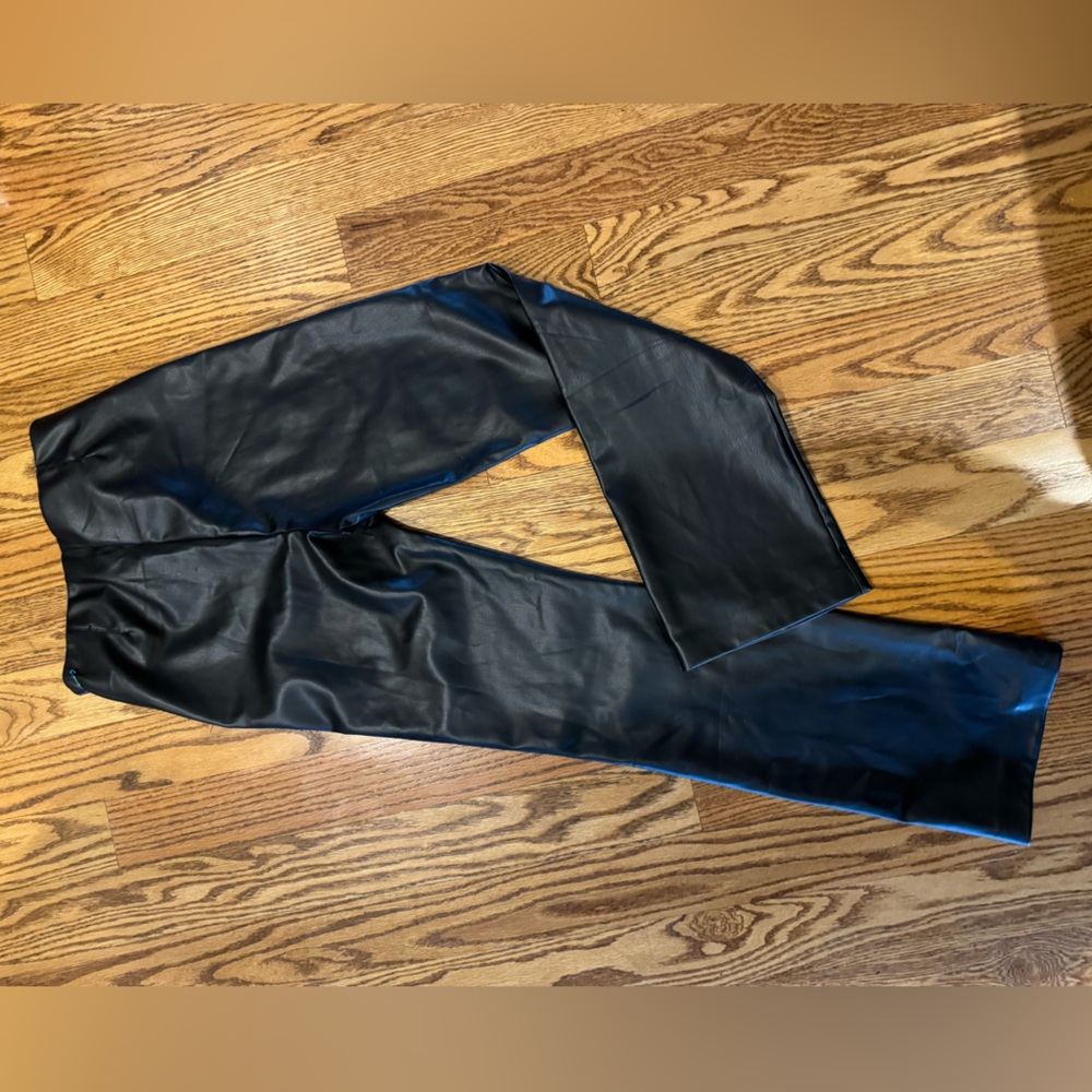 Zara black vegan leather pant.